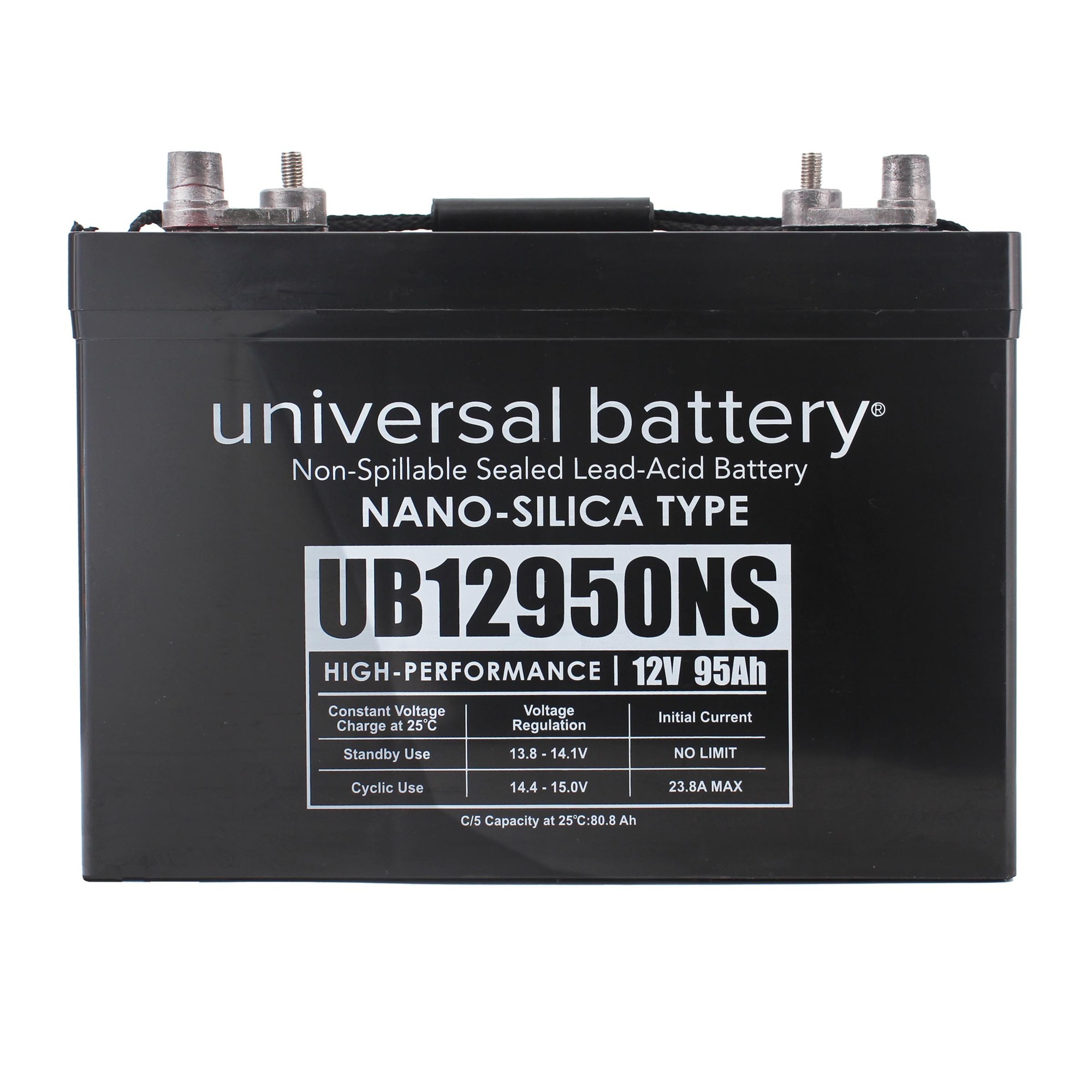 UPG Universal Power GEL Battery — 12V, 95Ah, Group 27, Marine Post, Model# UB12950NS